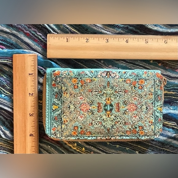 Sparkly blue and gold wallet. Measures approximately 6 x 4”. New without tags. - Picture 5 of 8